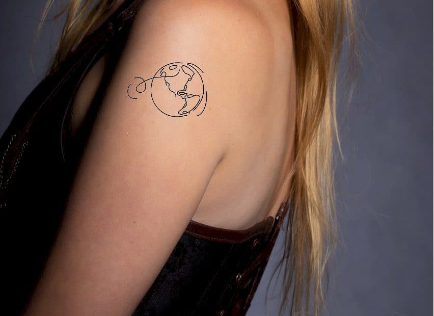 Earth Tattoo on Arm