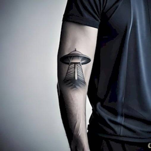UFO Tattoo on Arm