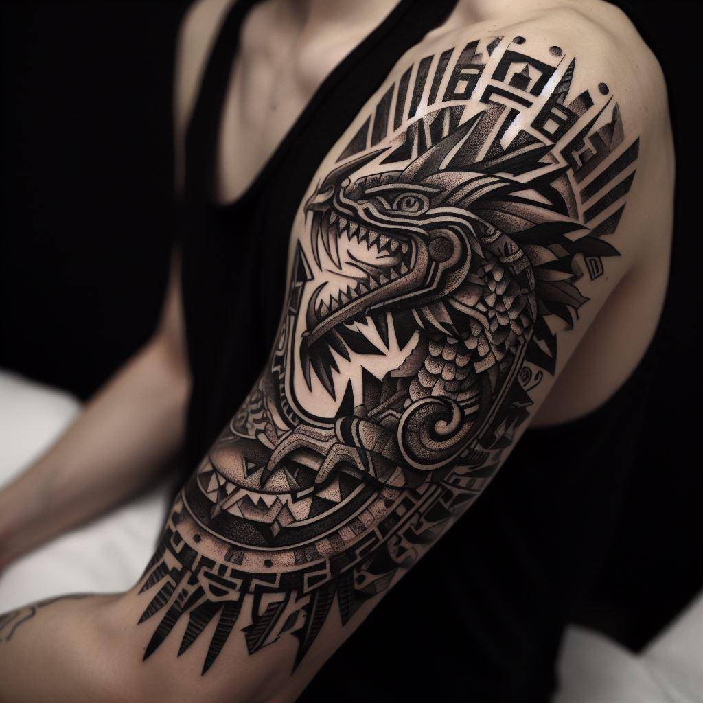 Aztec Dragon Tattoo