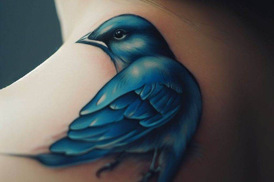 Blue Bird Tattoo