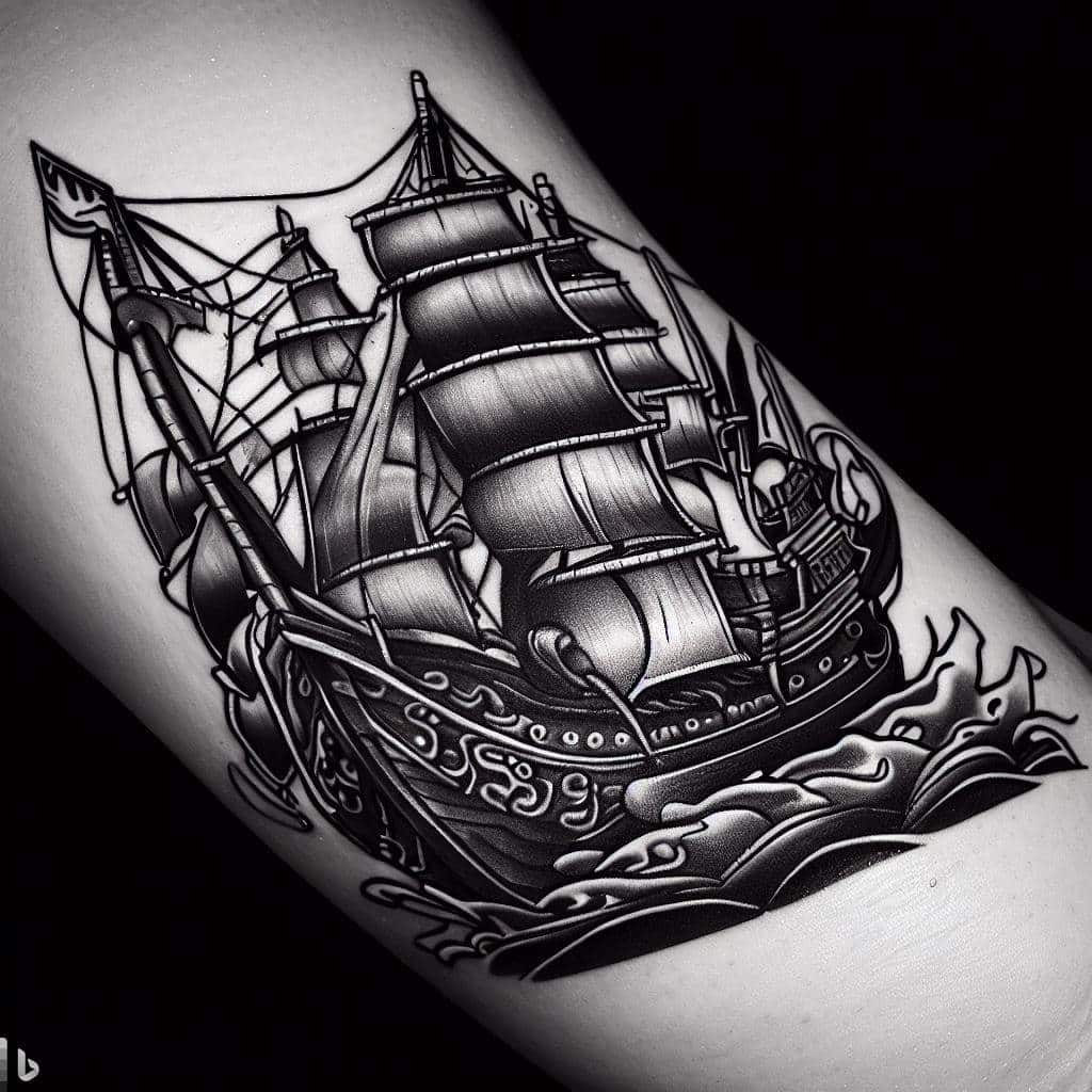 Clipper Ship Tattoo