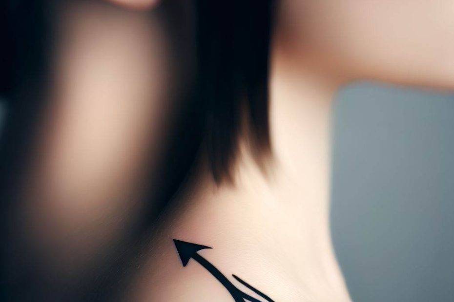 Elegant Female Arrow Tattoo