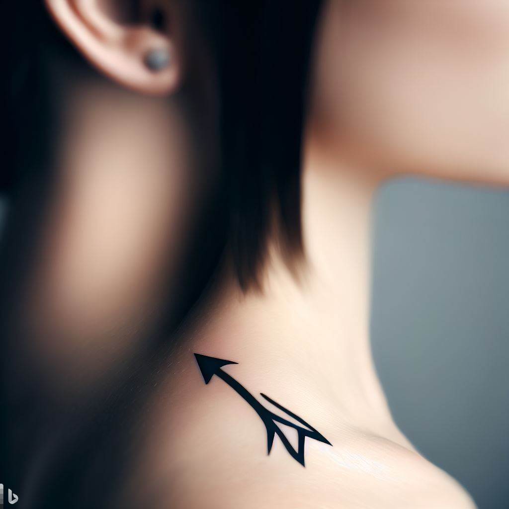 Elegant Female Arrow Tattoo