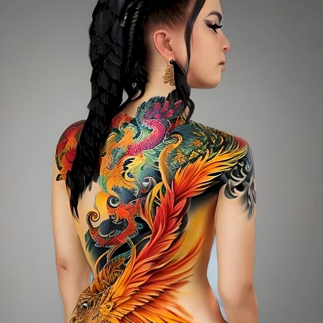 Japanese Phoenix tattoo