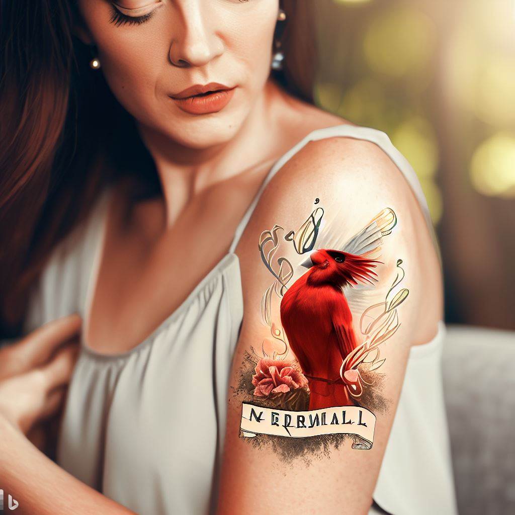 Memorial Red Cardinal Tattoo