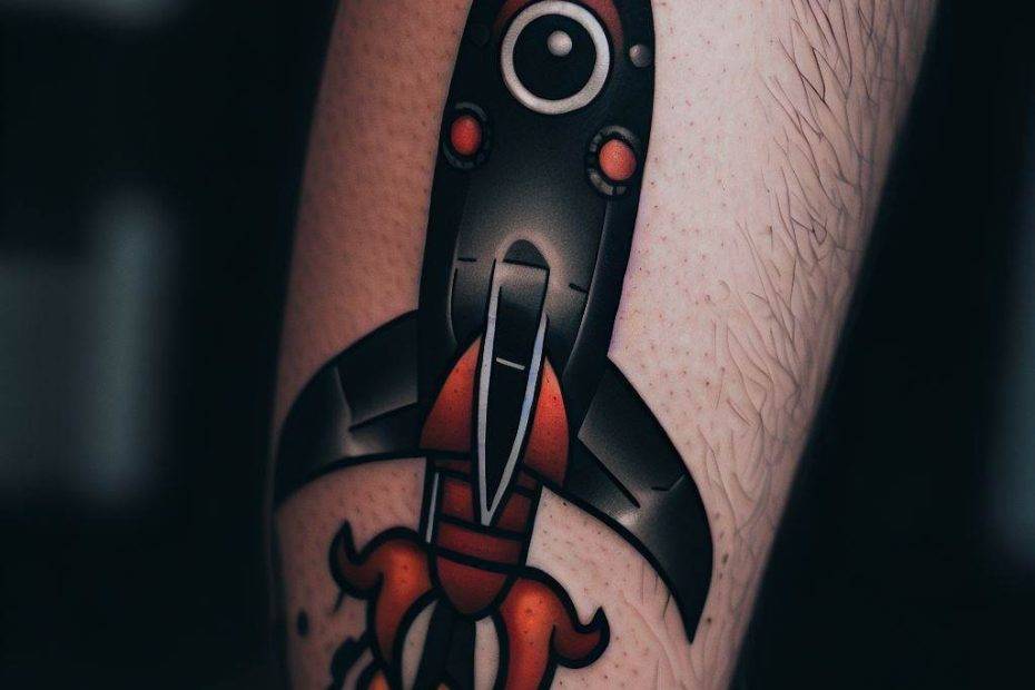 Rocket Ship Tattoo