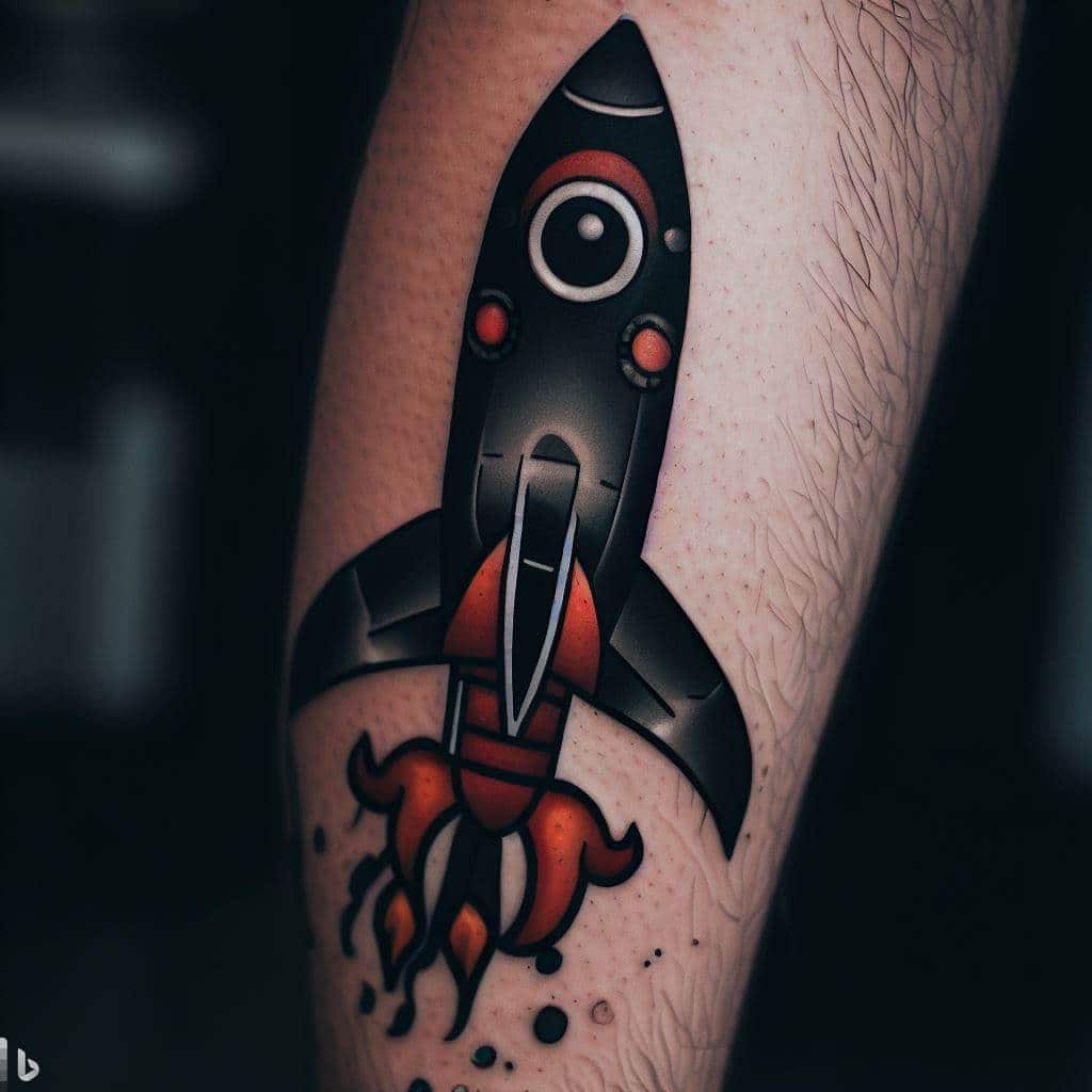 Rocket Ship Tattoo