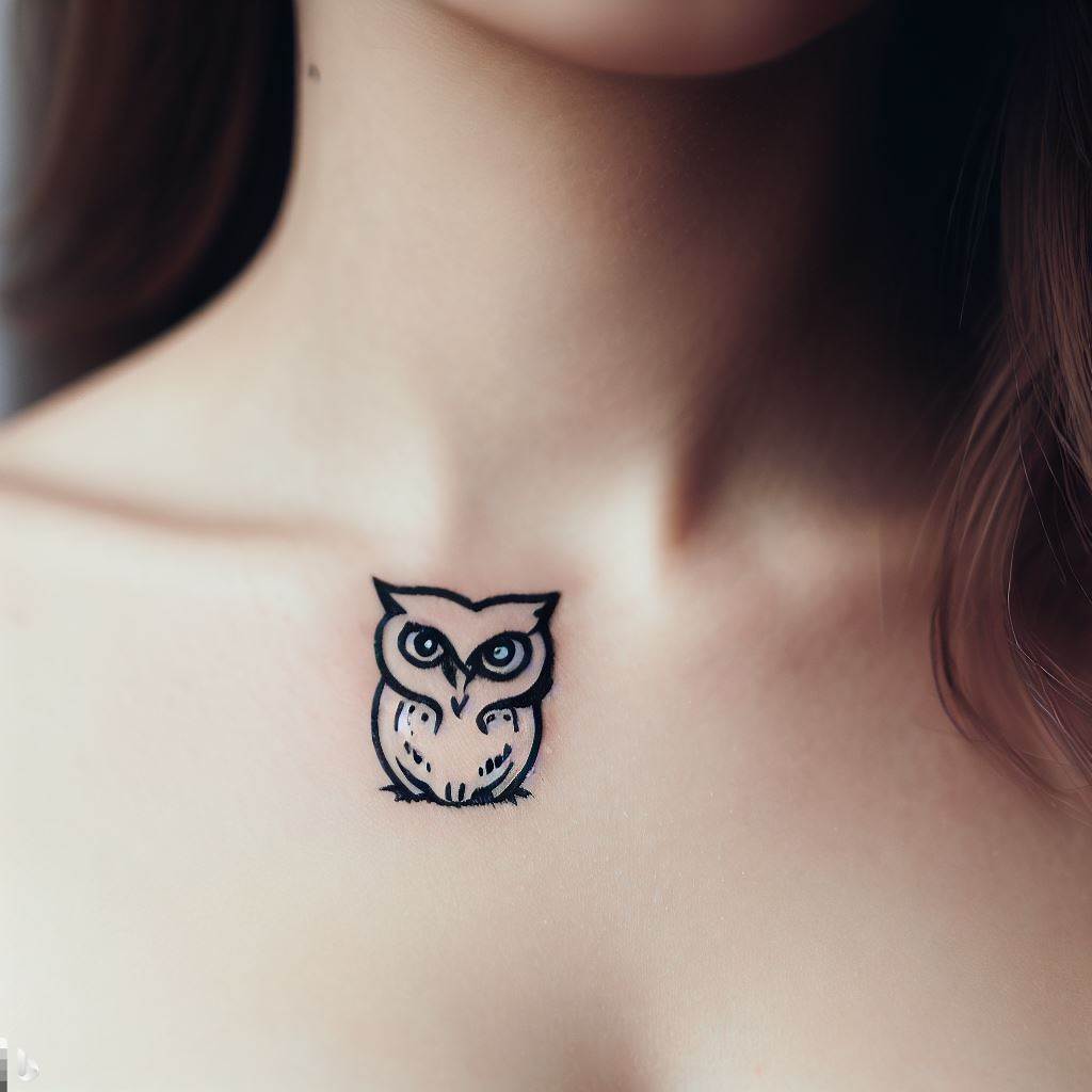 Simple Owl Tattoo