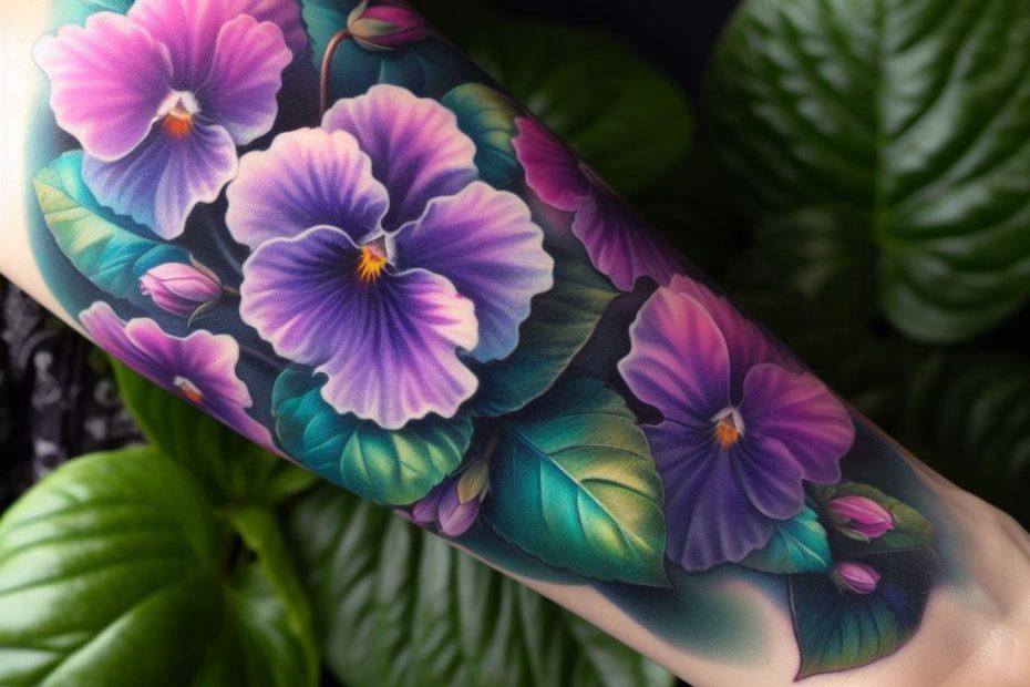 African Violets Tattoo