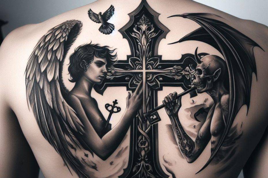 Angel and Devil Tattoo