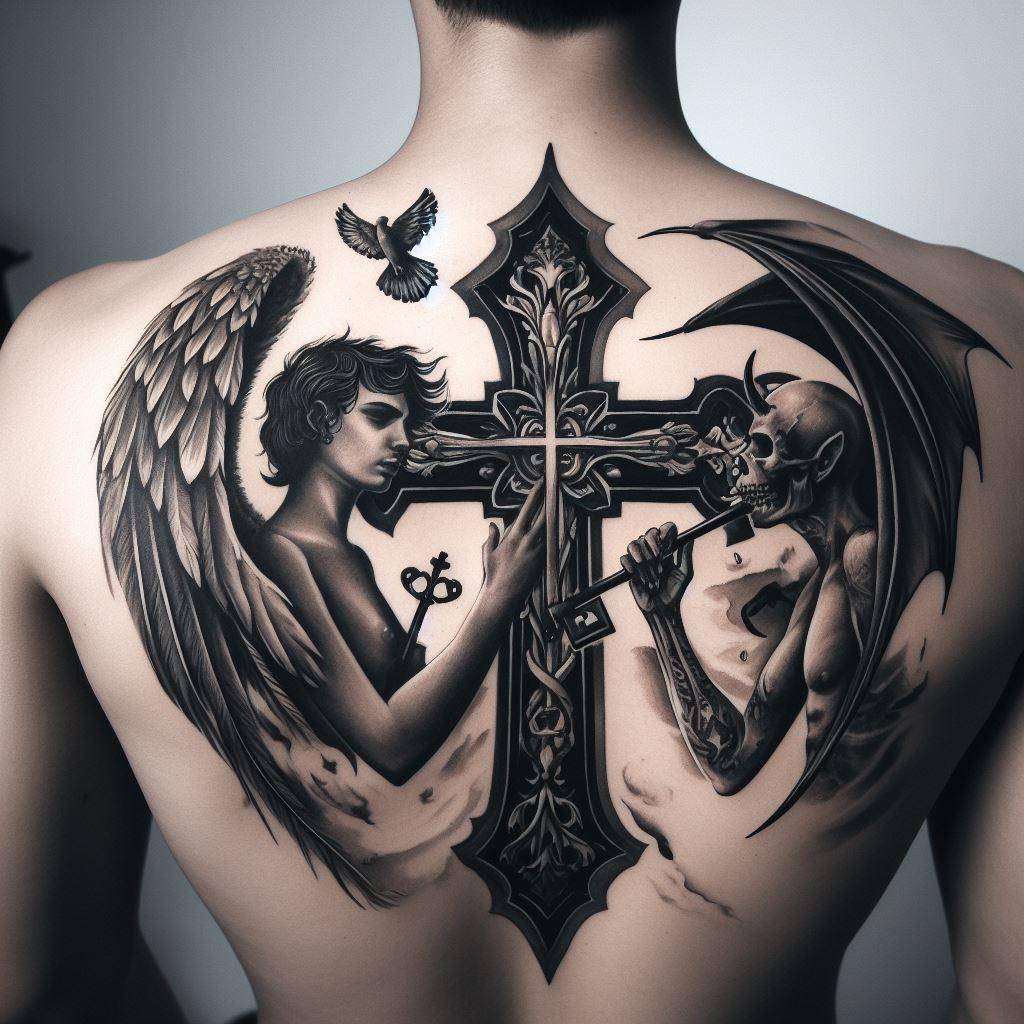 Angel and Devil Tattoo