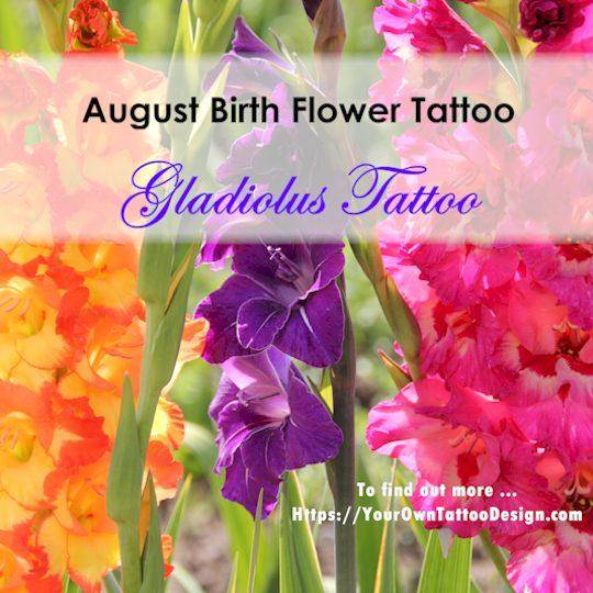 August birth flower tattoo