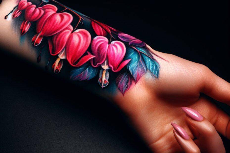 Bleeding Heart flower Tattoo
