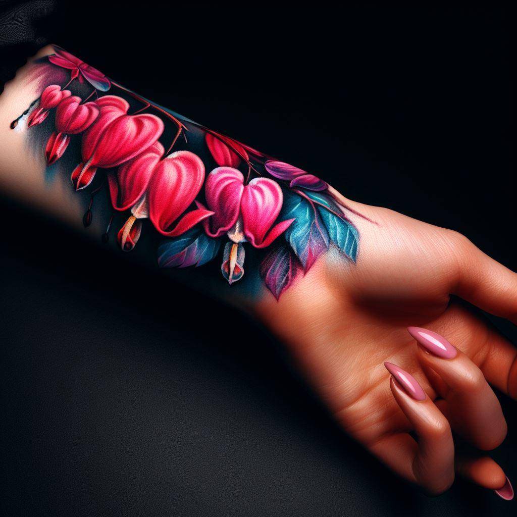 Bleeding Heart flower Tattoo