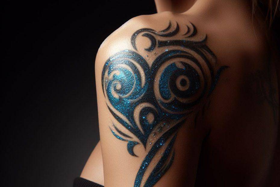 Blue Heart Tattoo