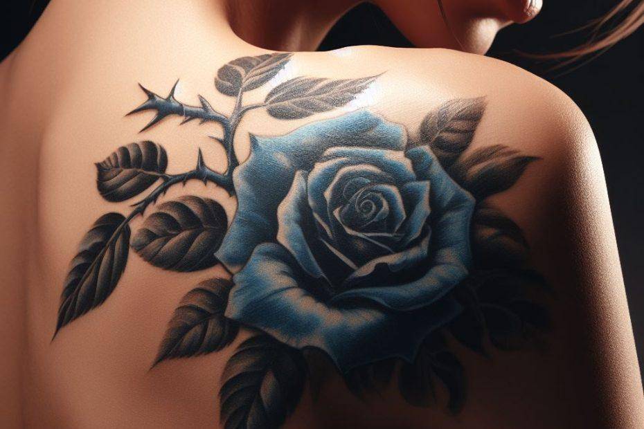 Blue Rose Tattoo