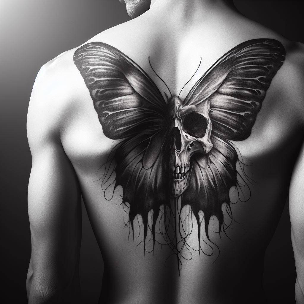 Butterfly Skull Tattoo