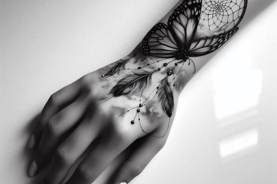 Butterfly Dream Catcher Tattoo