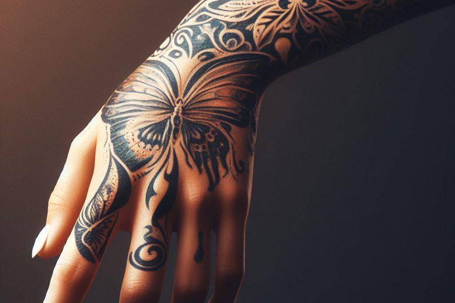 Butterfly hand Tattoo