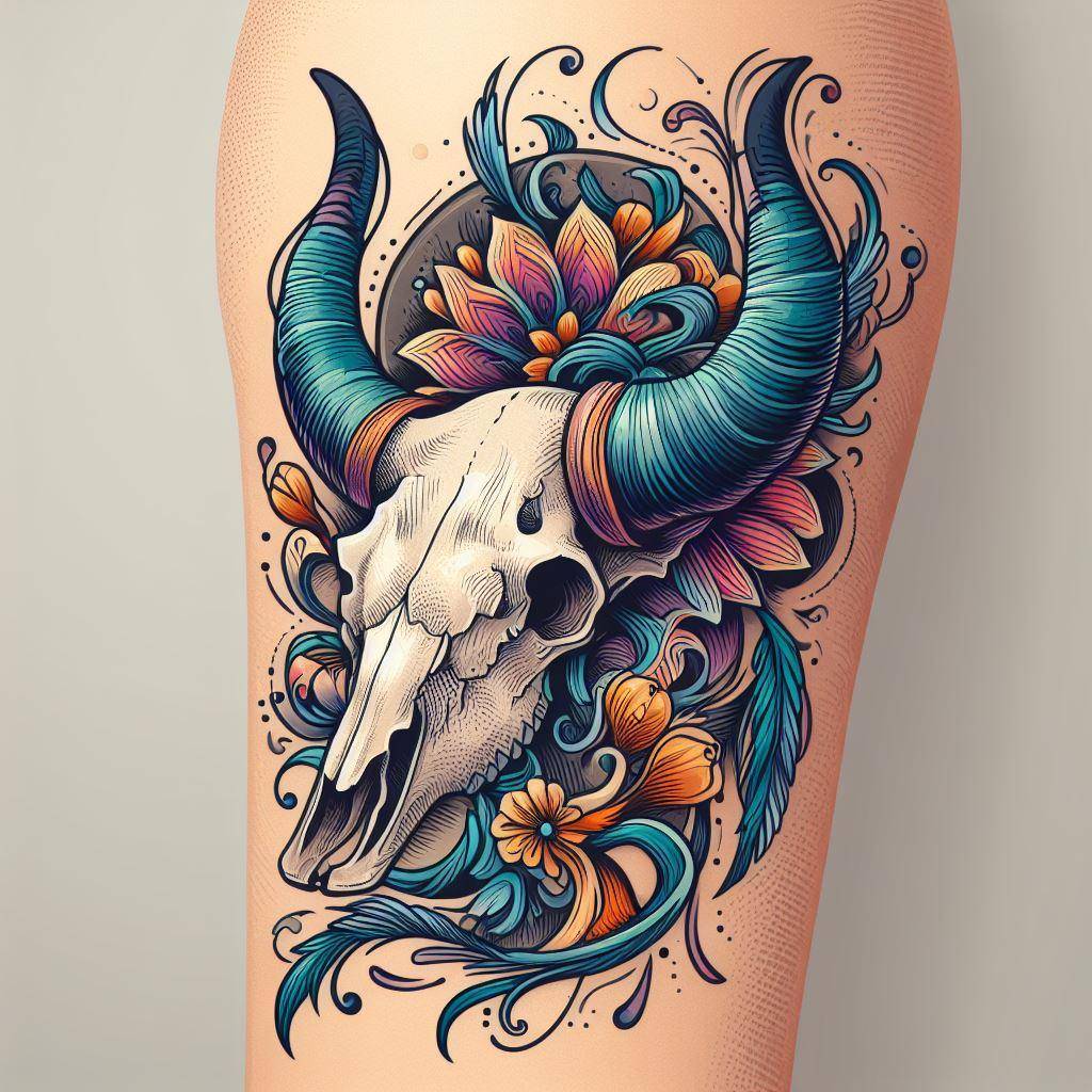 Cow Skull Tattoo