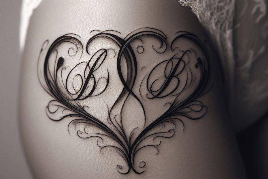 Double Heart Tattoo