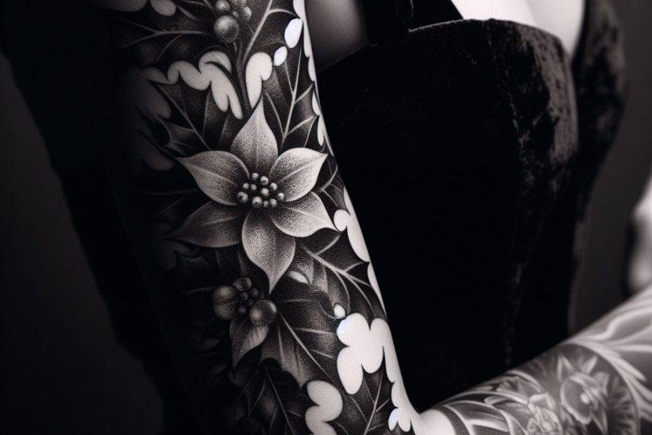 Holly Flower Tattoo