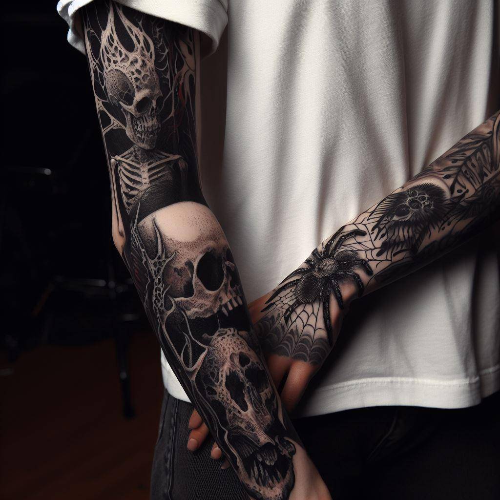 Horror Tattoo Sleeve