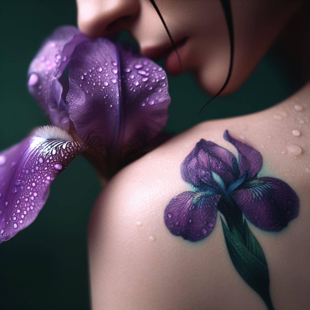Iris flower Tattoo