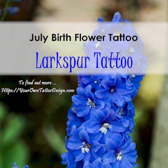July birth flower tattoo