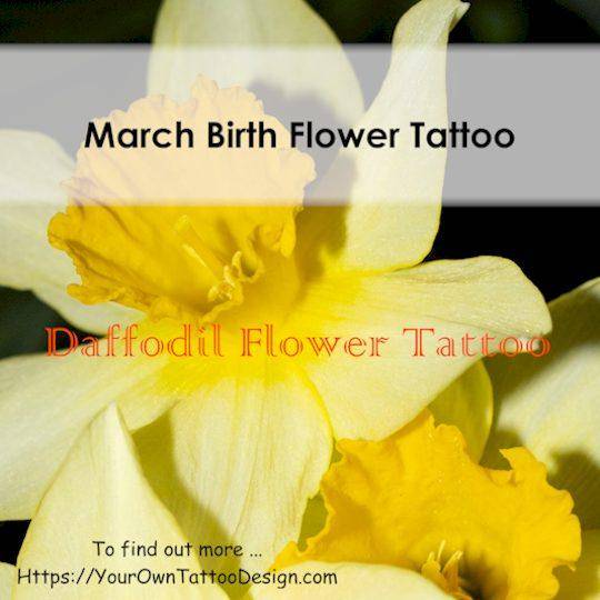 March birth flower tattoo