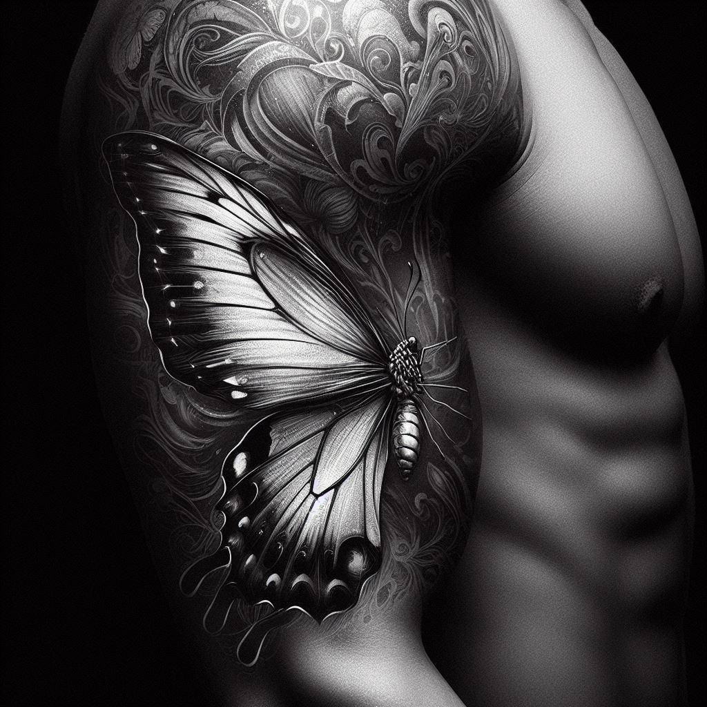 Mens Butterfly Tattoo, Men Butterfly Tattoo, Butterfly Tattoo men, Butterfly Tattoo for Men