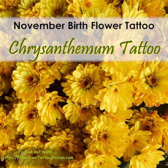 November Birth Flower Tattoo