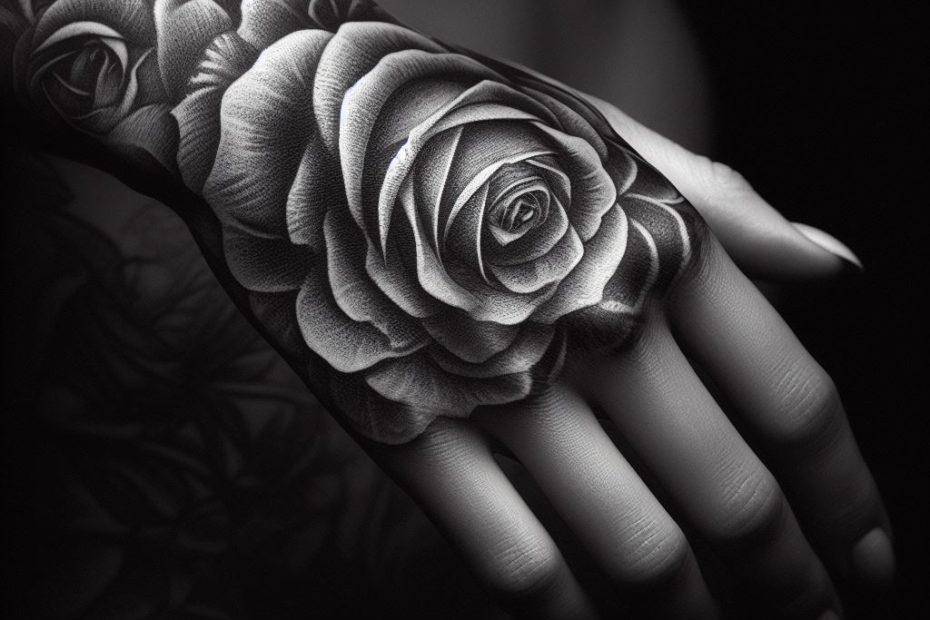 Rose Hand Tattoo