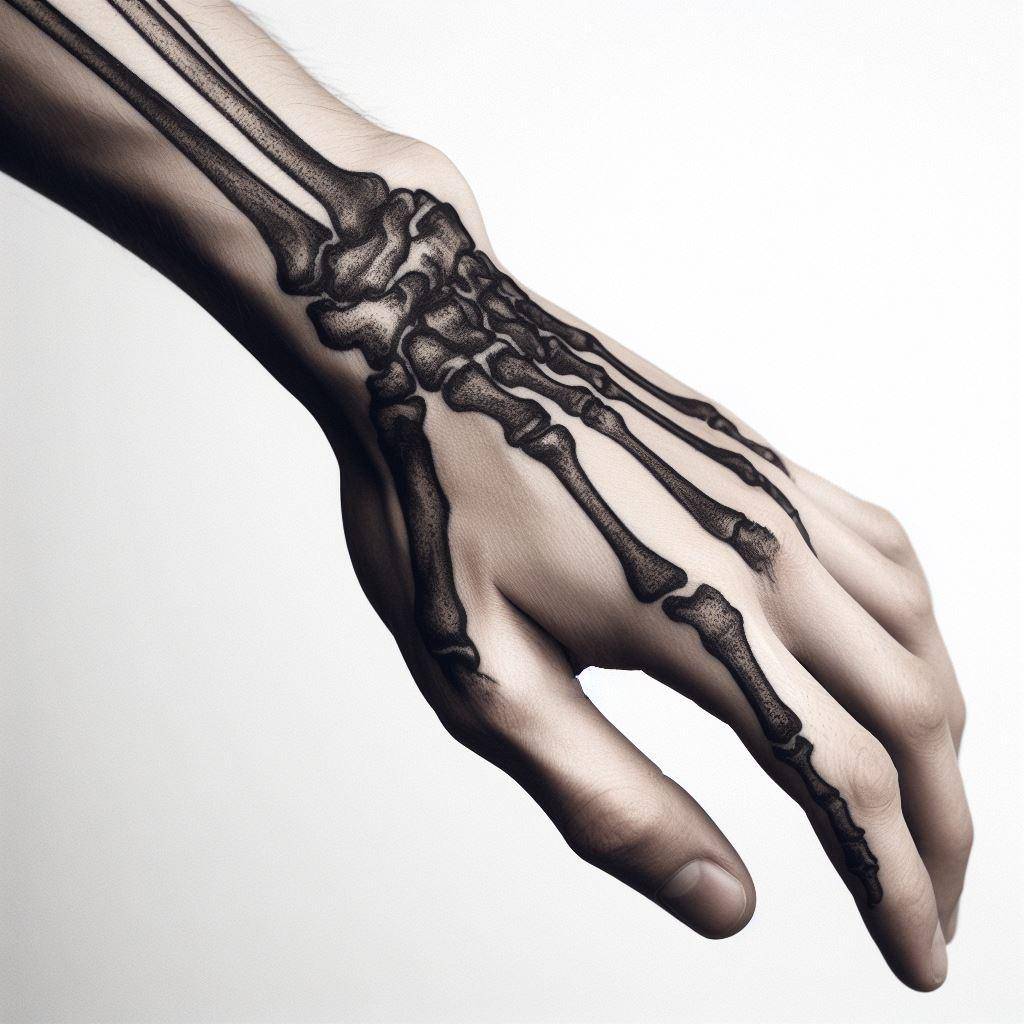 Simple Skeleton hand tattoo