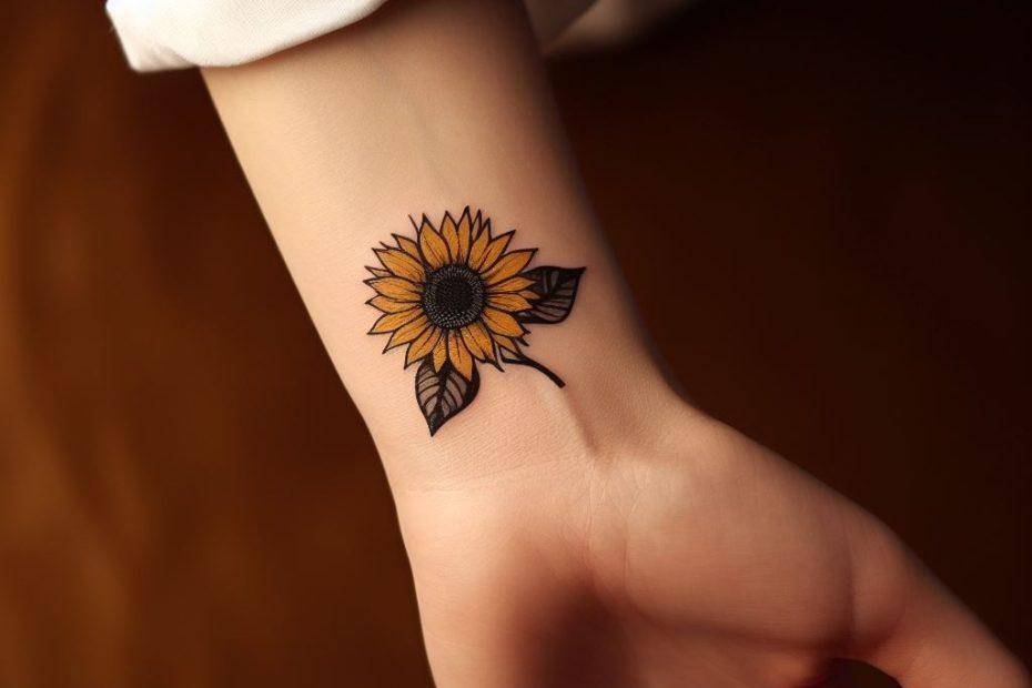 Simple Sunflower Tattoo