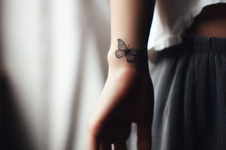 Small Butterfly hand Tattoo