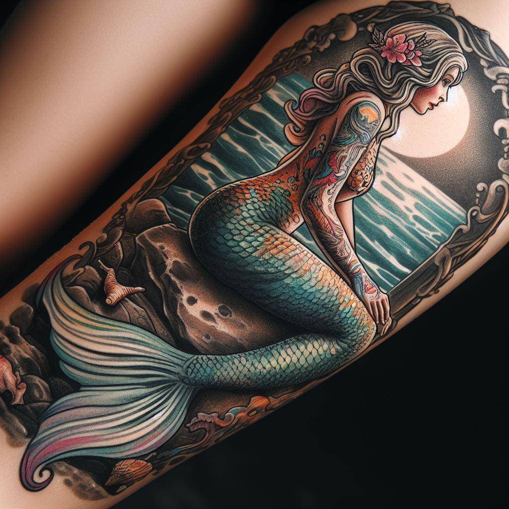 Traditional Mermaid Tattoo: A Timeless Maritime Tribute - Your Own ...