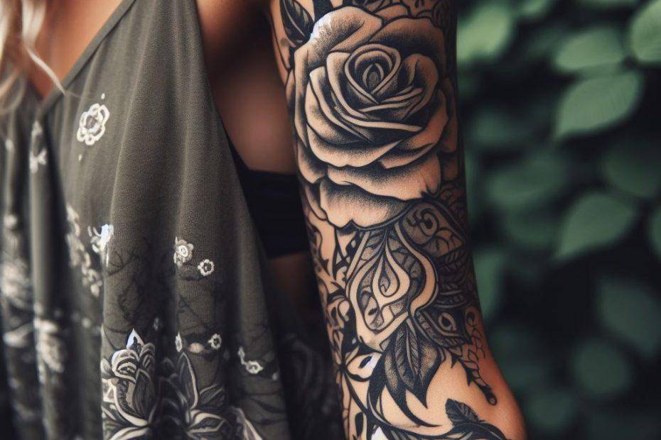 Tribal Rose Tattoo