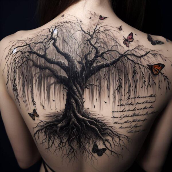 Weeping Willow Tree - Your Own Tattoo Design: Custom Designs Crafted ...