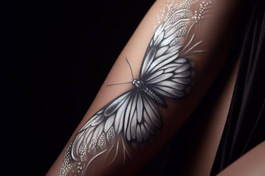 White Butterfly Tattoo