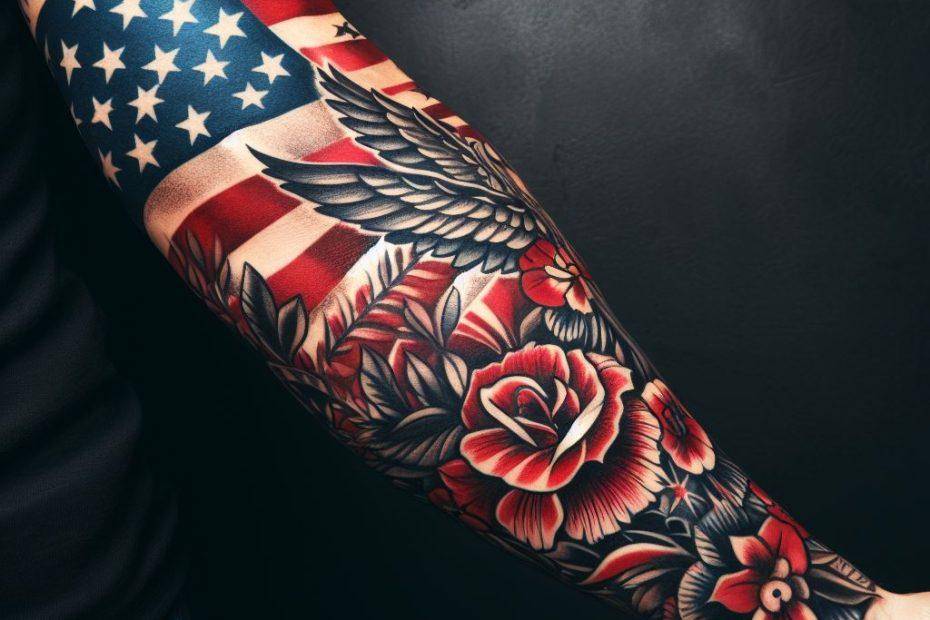 American Flag Tattoo Sleeve