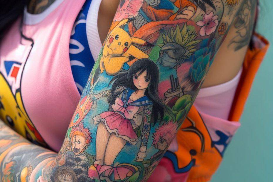 Anime Tattoo Sleeve