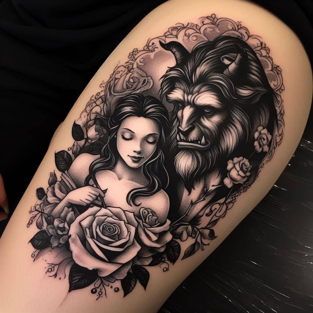 Beauty and the Beast Tattoo / Beauty and Beast Tattoo: A Tale of ...