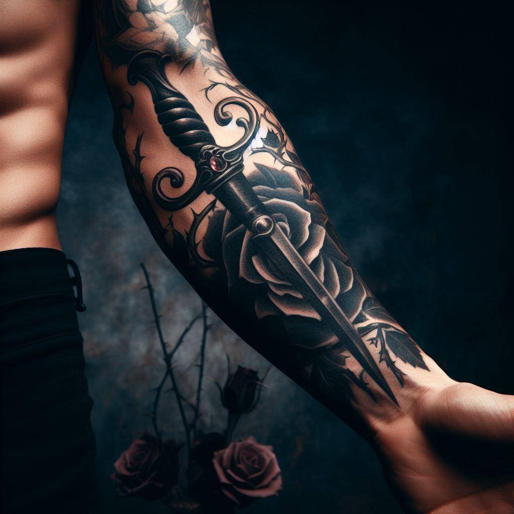 Black Dagger Tattoo