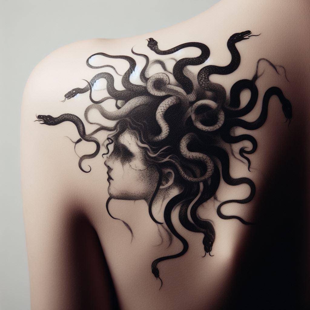 Black Medusa Tattoo