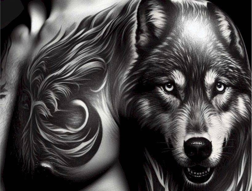 Black Wolf Tattoo