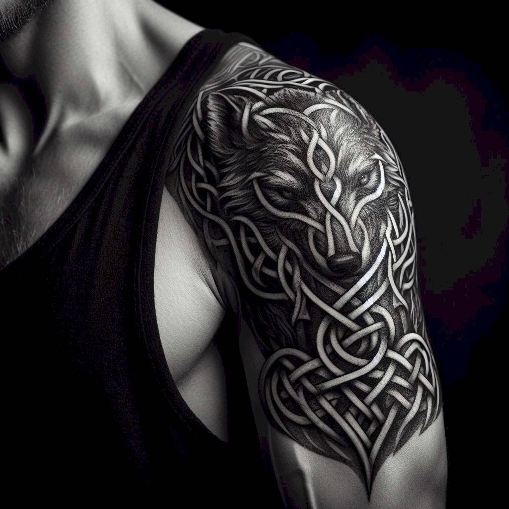 Celtic Wolf Tattoo