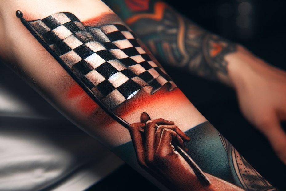 Checkered Flag Tattoo