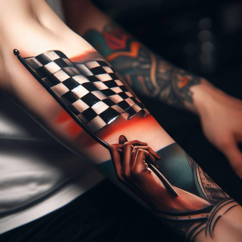 Checkered Flag Tattoo