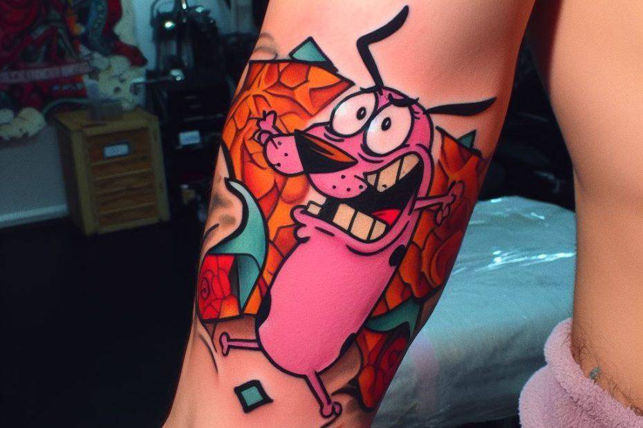 Courage The Cowardly Dog Tattoo
